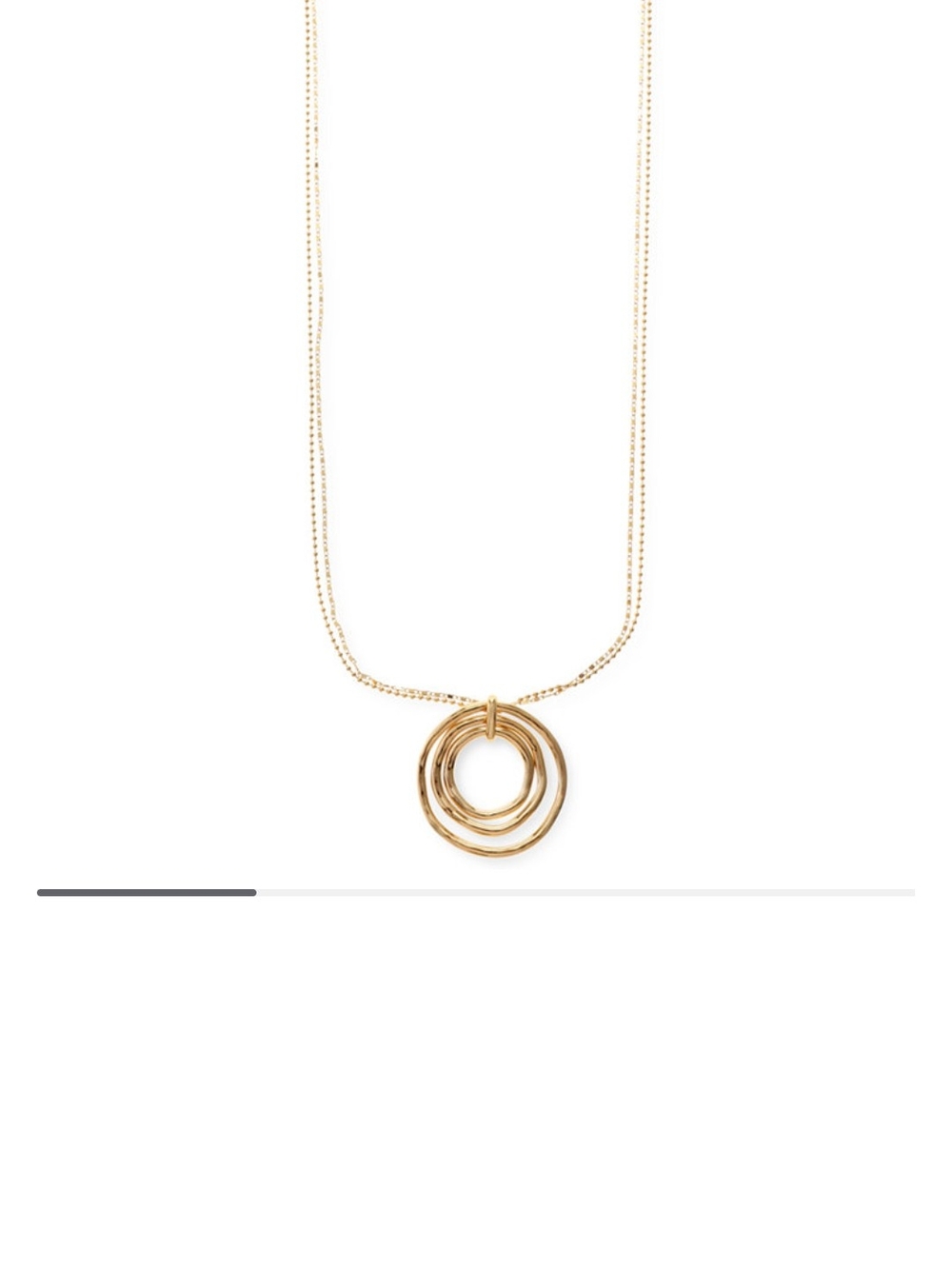 Style & Co. Gold Interlocking Ring Pendant Necklace